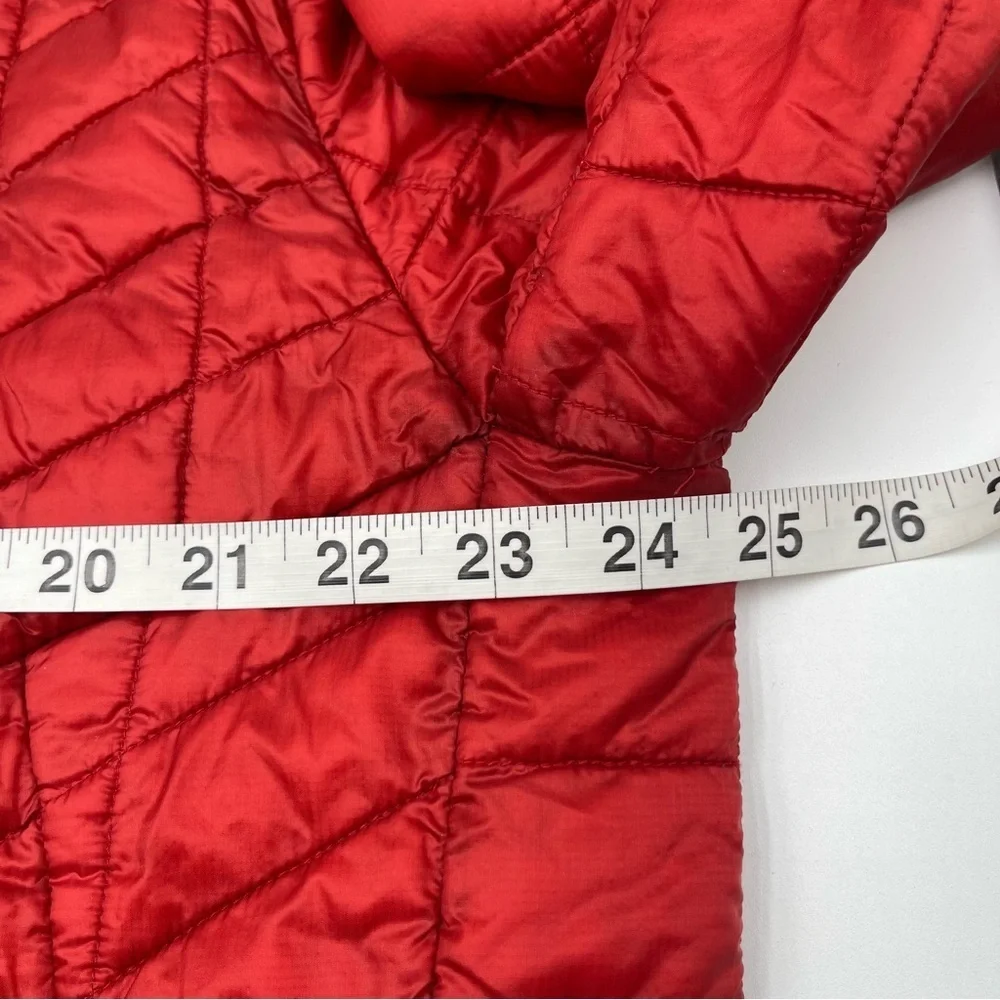 The North Face Mens Thermoball Eco Jacket Red Quilted Puffer Full Zip Sz XLarge